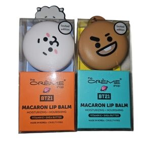 NEW The Crème Shop BT21 Macaron Lip Balm Set